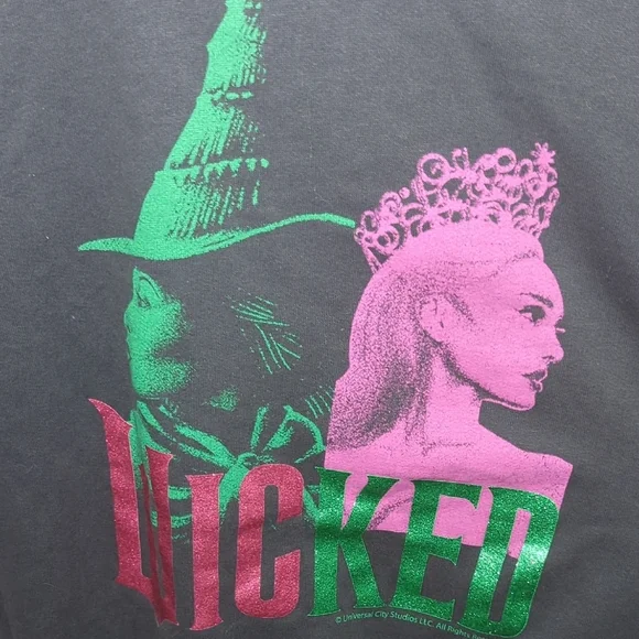 Abercrombie Kids Wicked Sweatshirt Defy Gravity Glinda Elphaba Girls Size 15/16 - Picture 3 of 6